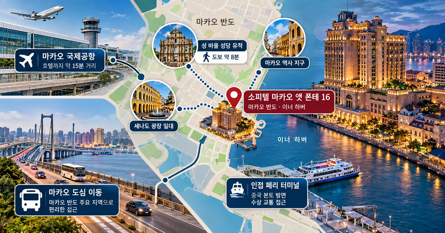2-소피텔 마카오 앳 폰테 16 위치와 이동 정보