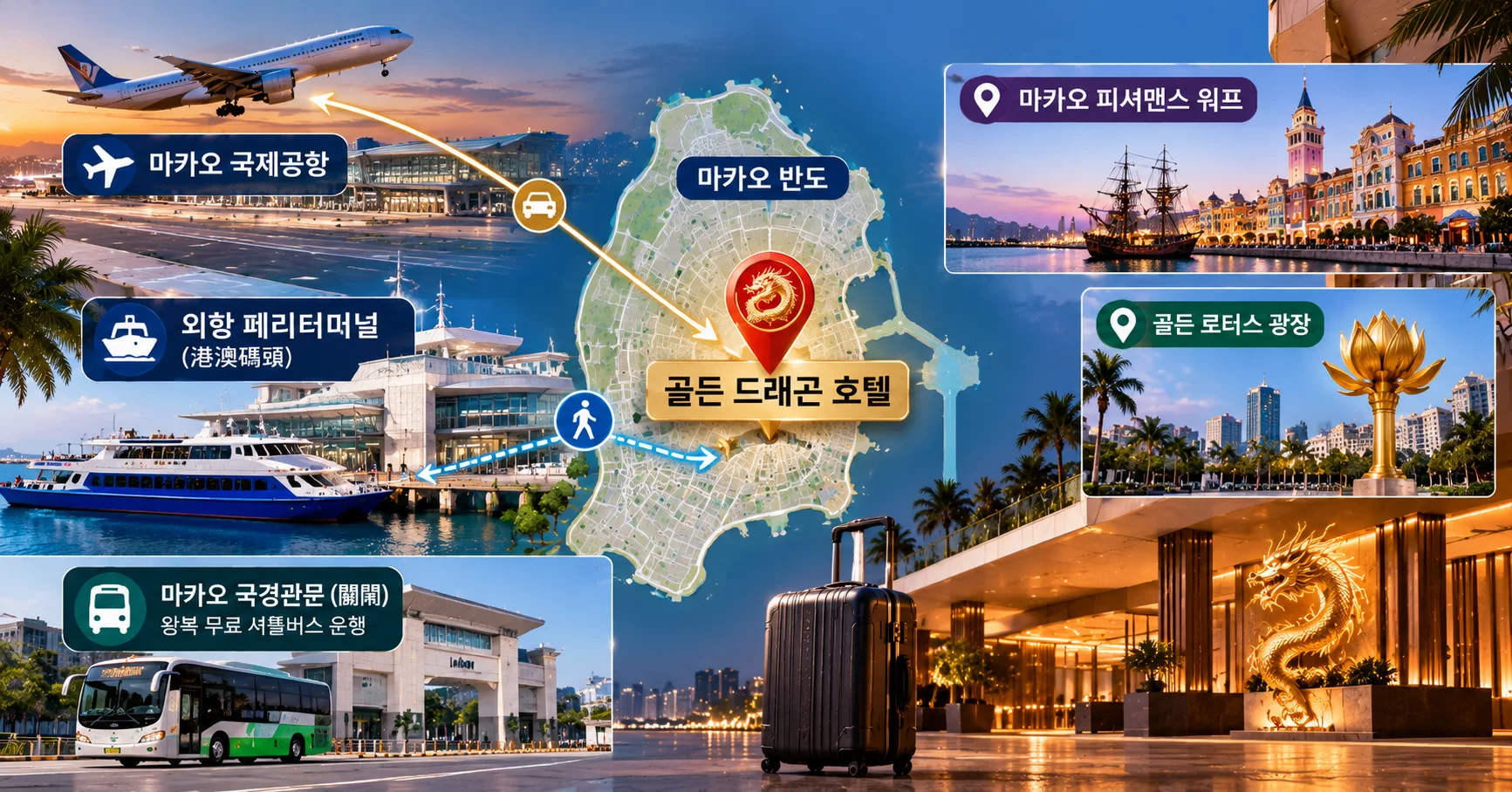 2-골든 드래곤 호텔 위치와 이동 정보