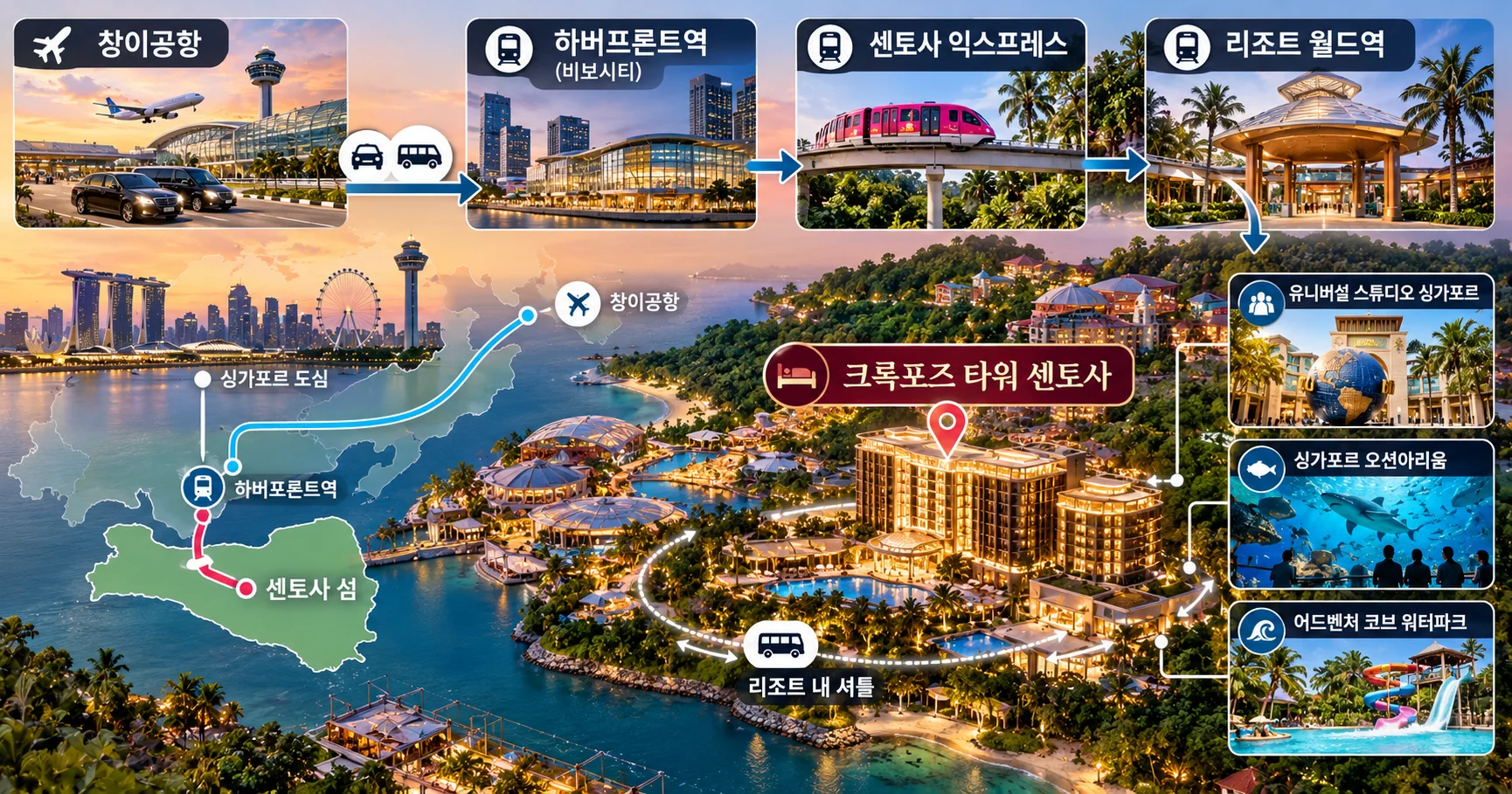 2-크록포즈 타워 위치와 이동 정보