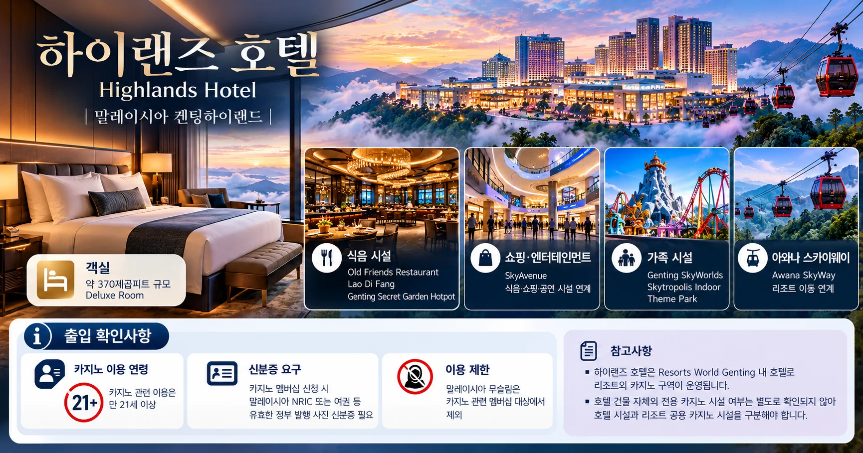 3-하이랜즈 호텔 시설과 출입 확인사항