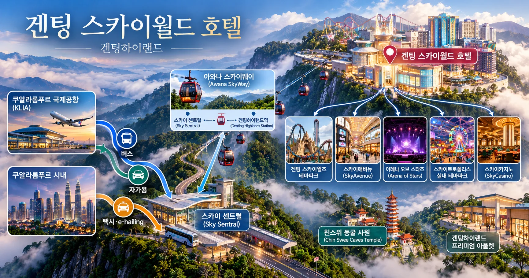 2-겐팅 스카이월드 호텔 위치와 이동 정보