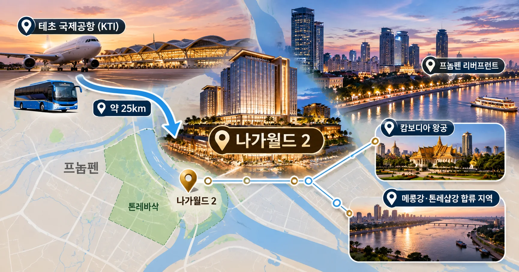 2-나가월드 2 위치와 이동 정보