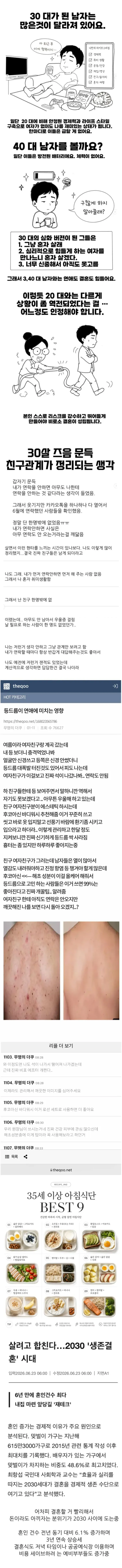 30대 남성이 연애 고민 중