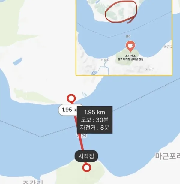 김포 지역 지도