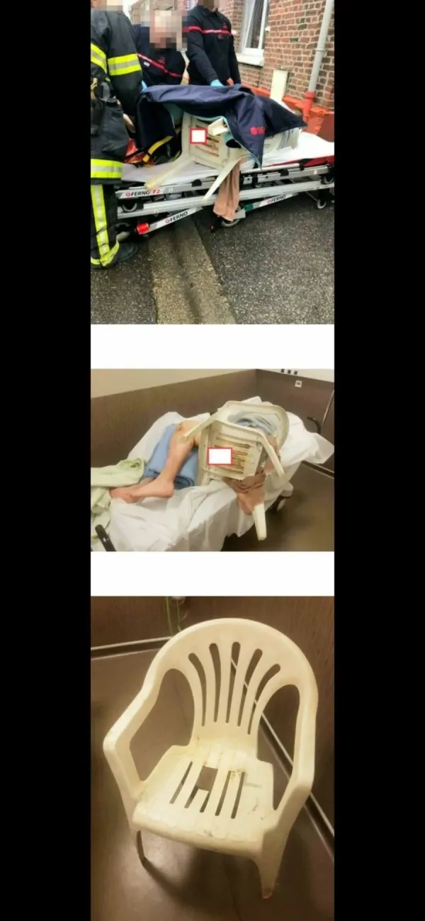 응급차에 실린 사람